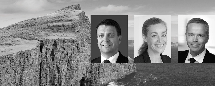 Members of the board pictured against a dramatic coastline