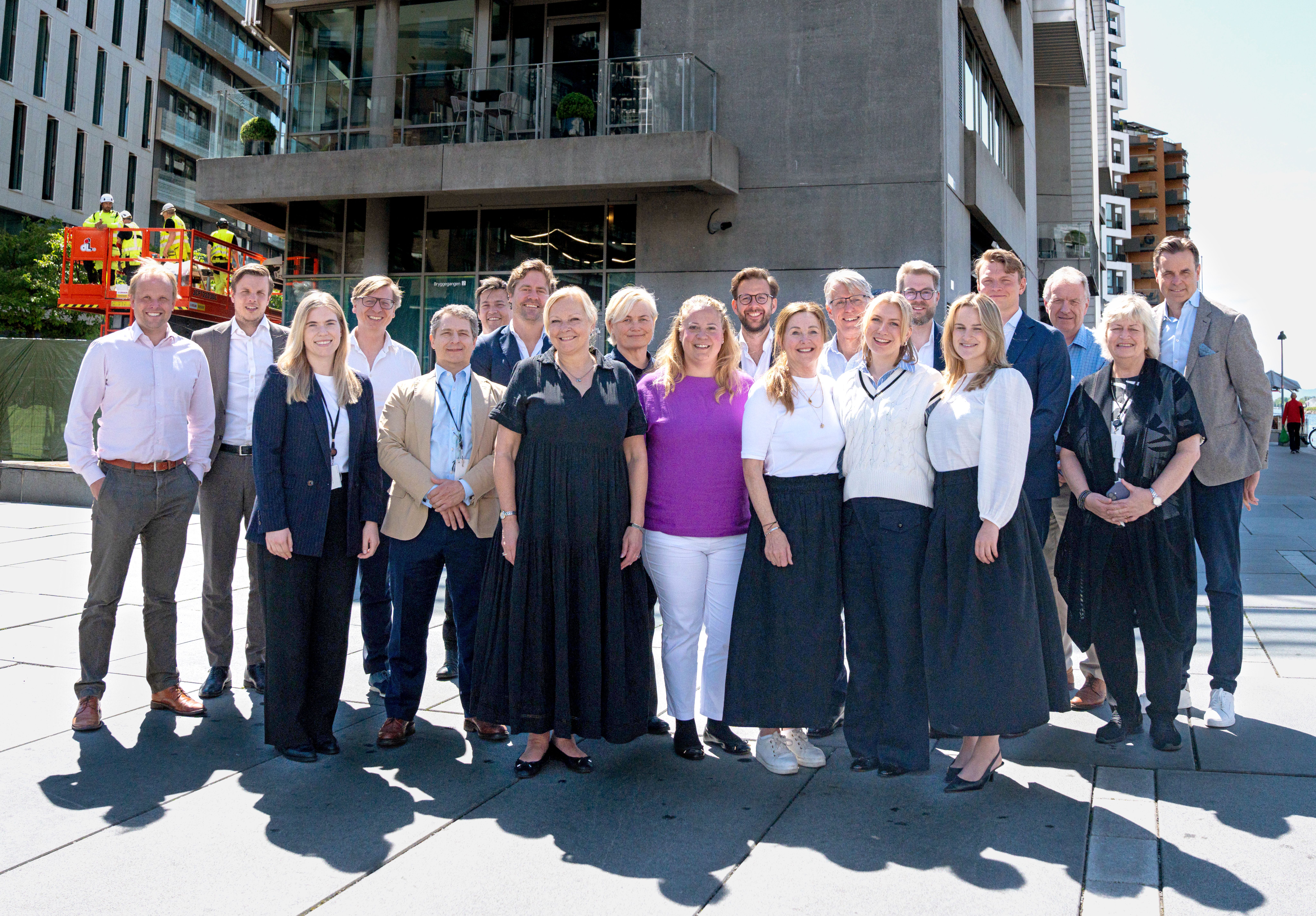 The team outside the Oslo office