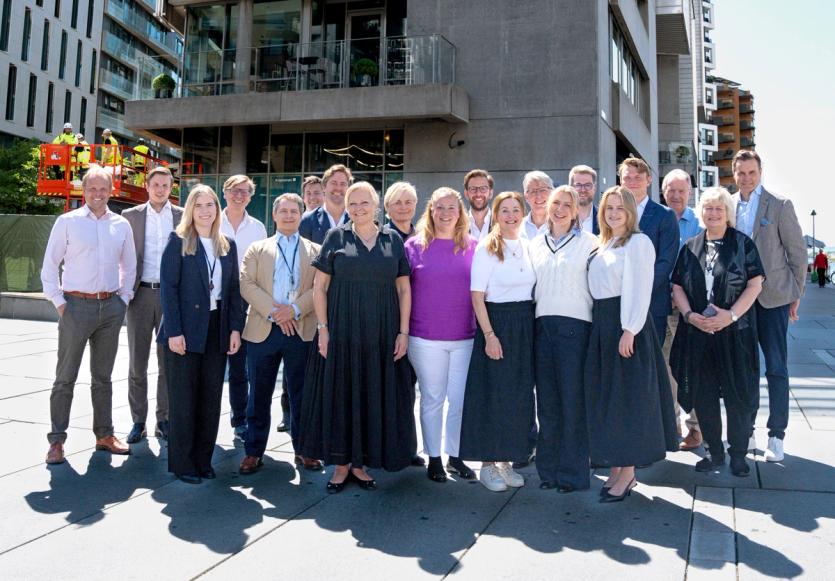 The team outside the Oslo office