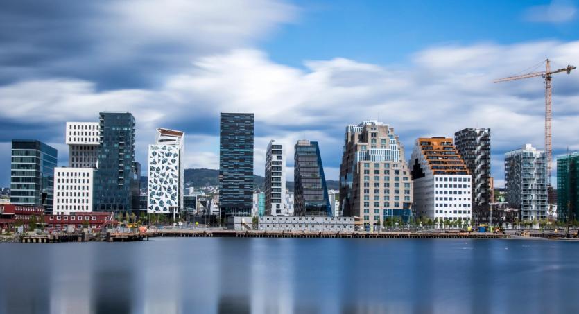 The skyline of Oslo's business district