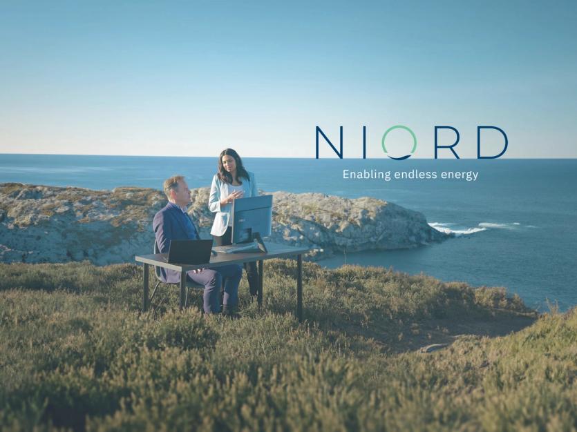 Members of the NIORD team at work by the Norwegian coastline