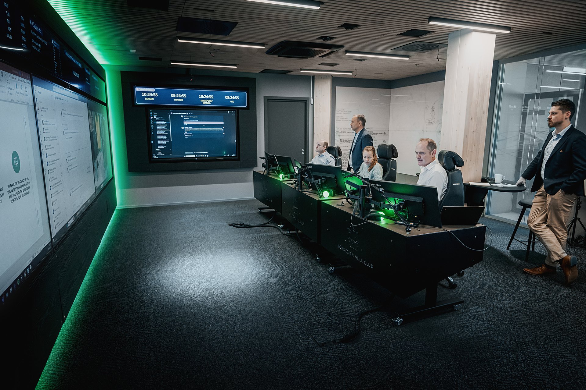 Staff on duty in the Situation Room