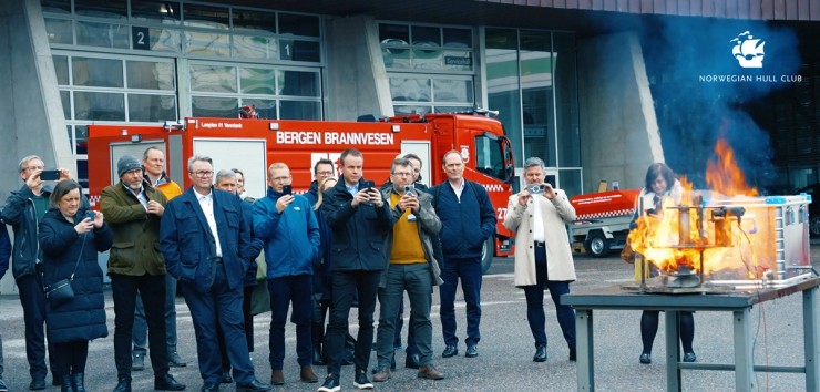 LPC lithium ion battery fire demonstration