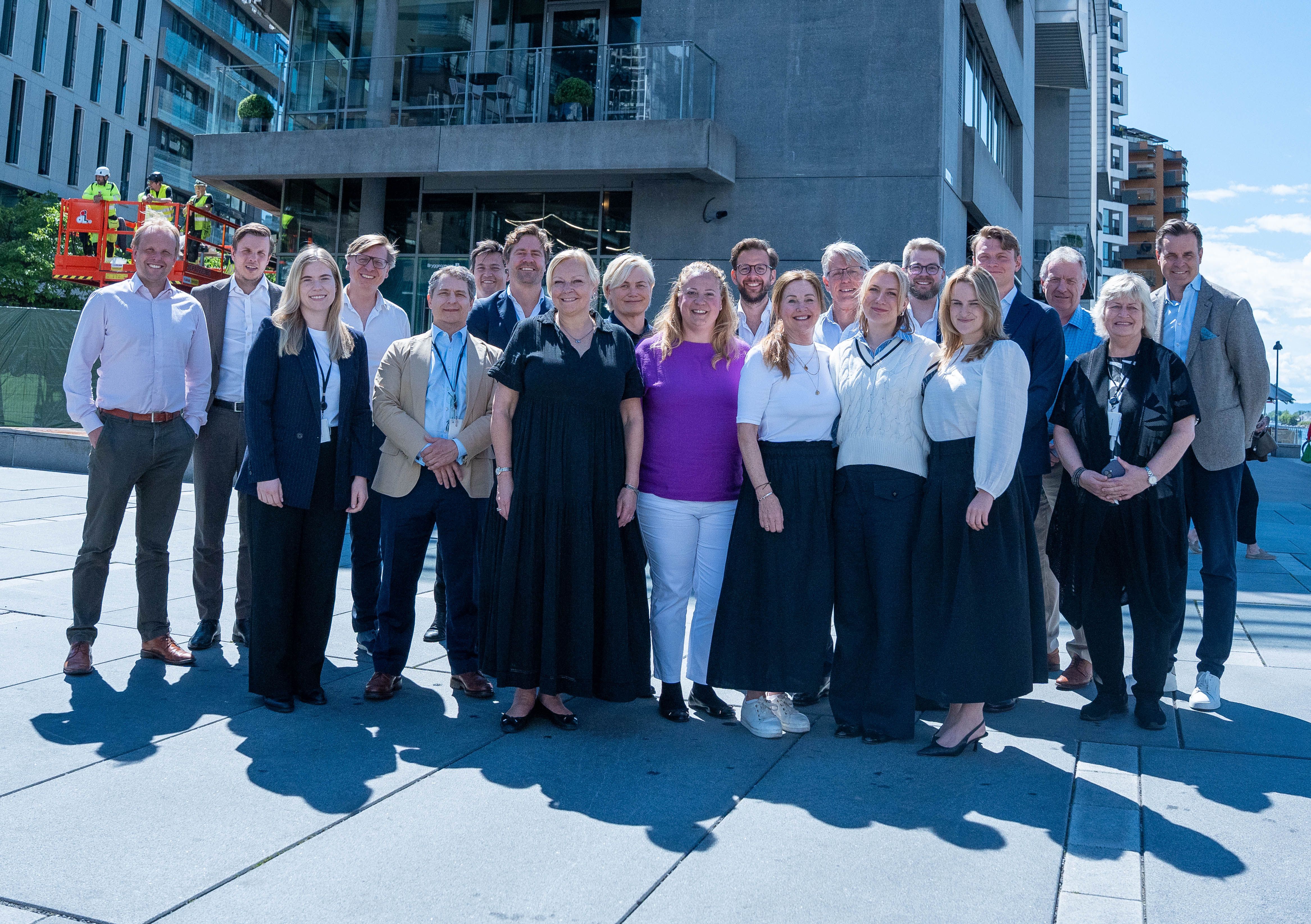 The team outside the Oslo office