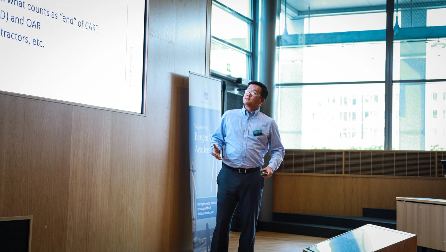 Bin Wang, Vice President Renewables at The Club, presents to attendees