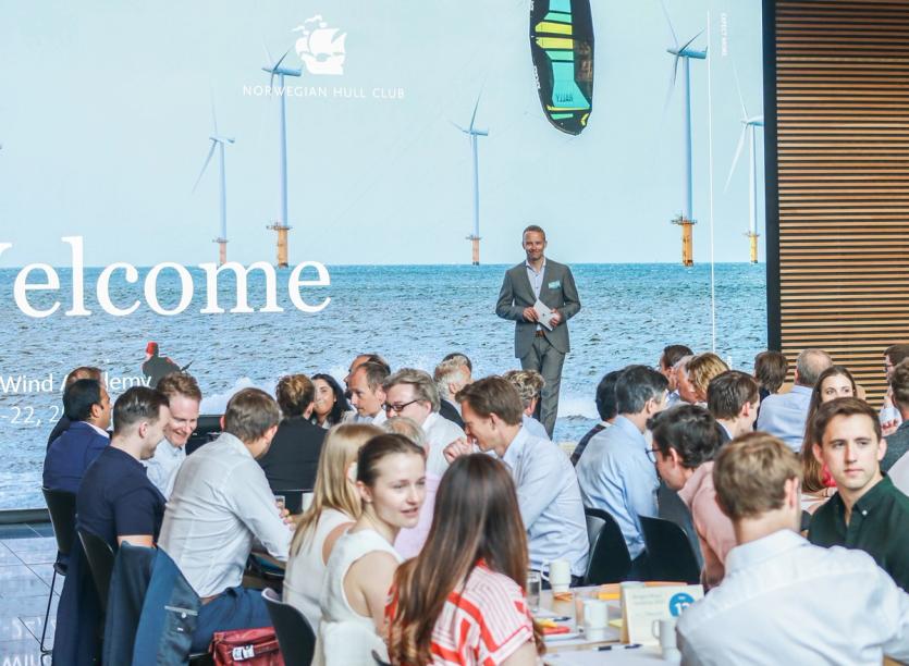Attendees at the first ever Bergen Wind Academy from Norwegian Hull Club, with presenter Georg Nygaard