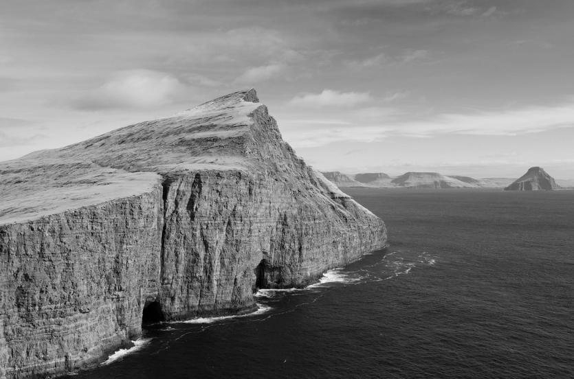 Spectacular cliffs on the coast of the Faroe Islands