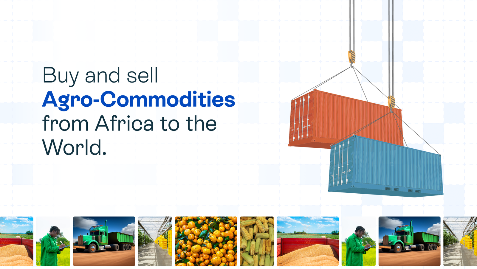 TradeKaiju platform hero: buy and sell agro-commodities from Africa to the world