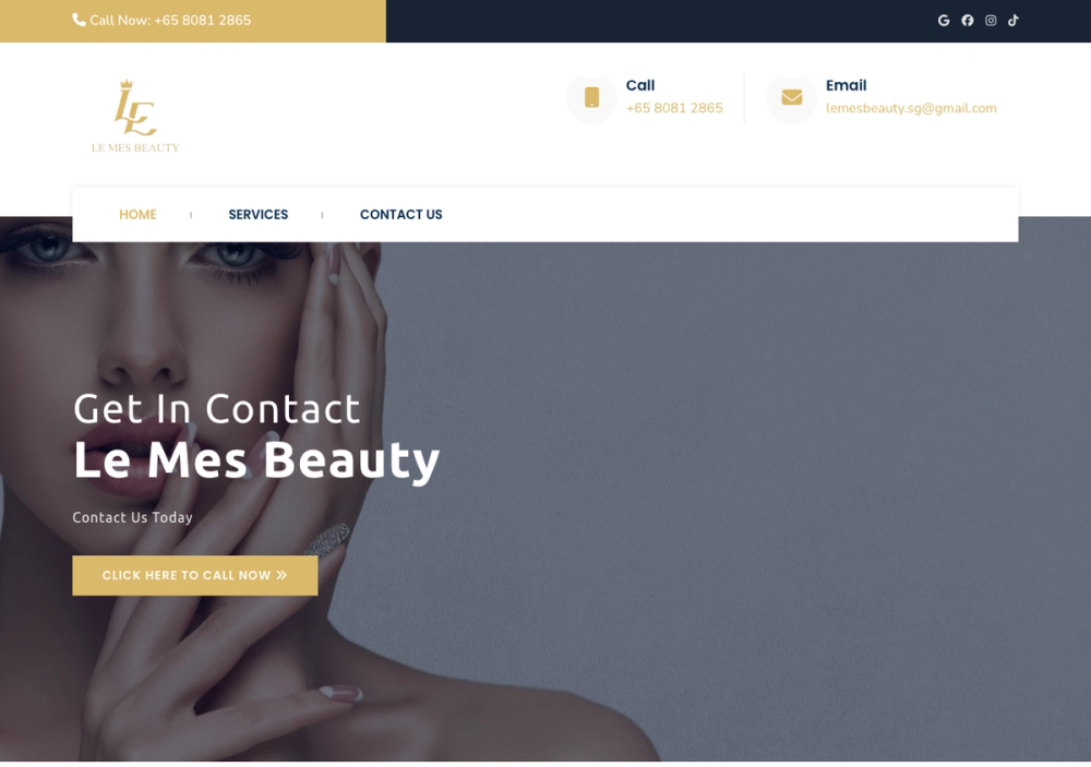 Le Mes Beauty 官网首页截图
