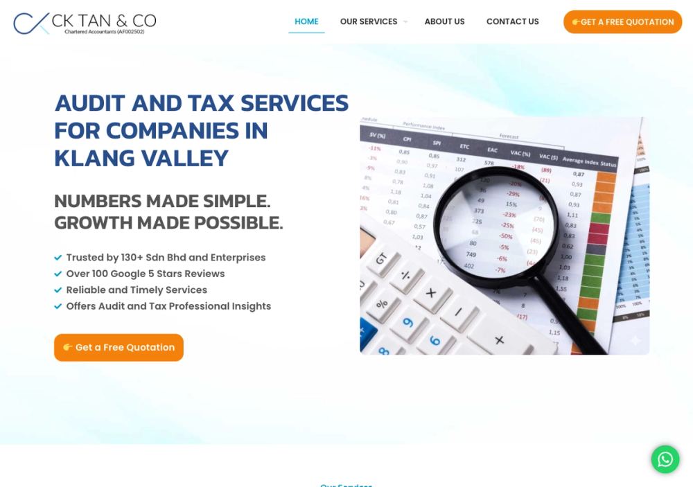 CK TAN & CO (AF 002502) 官网首页截图