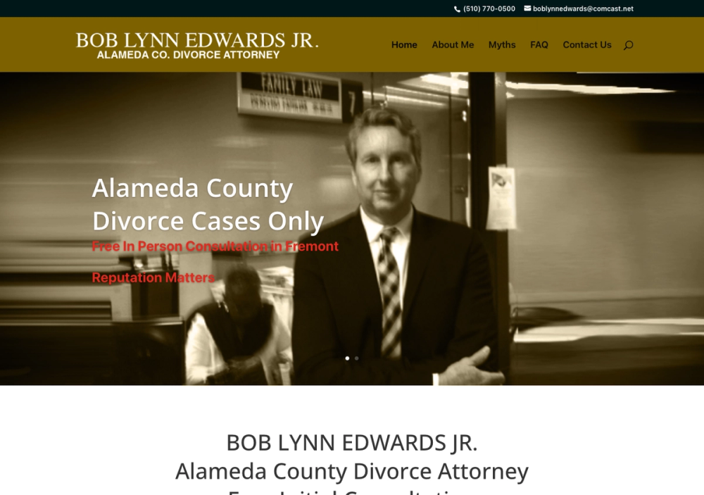 官网首页截图 · 2026-10-22 Bob Lynn Edwards Jr. 官网首页截图