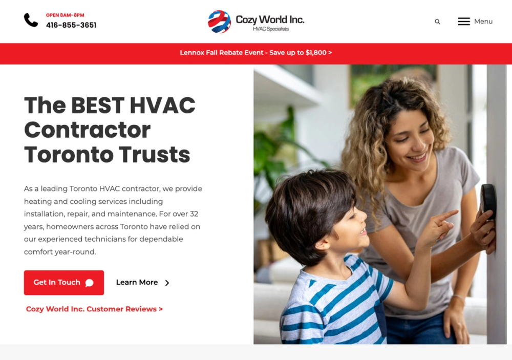 Cozy World Inc. 官网首页截图