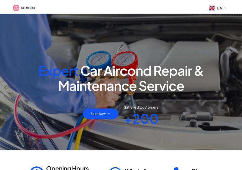 官网首页截图 · 2026-10-16 CS Auto Car Aircond & Car Service Specialist Aircond 官网首页截图