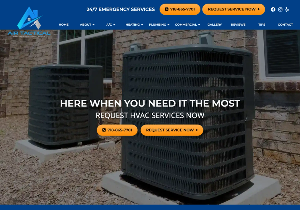 Air Tactical HVAC Services 官网首页截图
