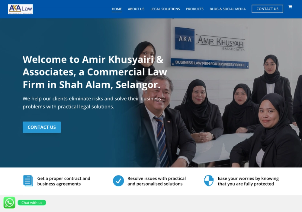 Amir Khusyairi & Associates 官网首页截图
