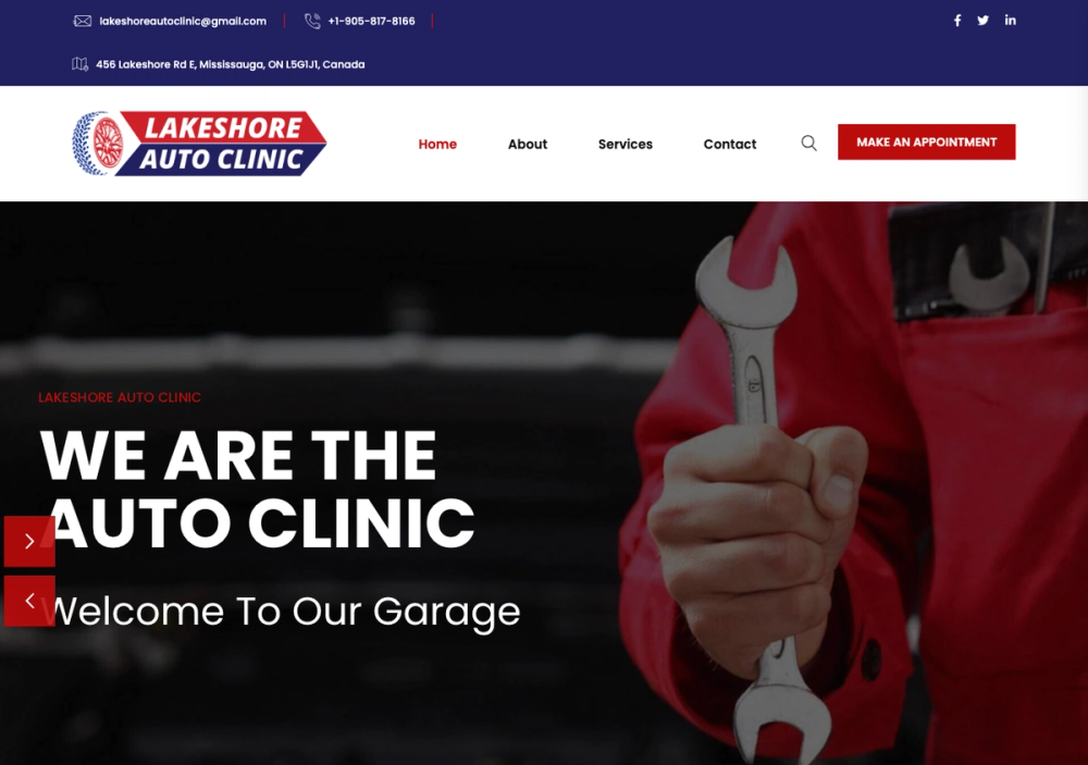 Lakeshore Auto Clinic 官网首页截图