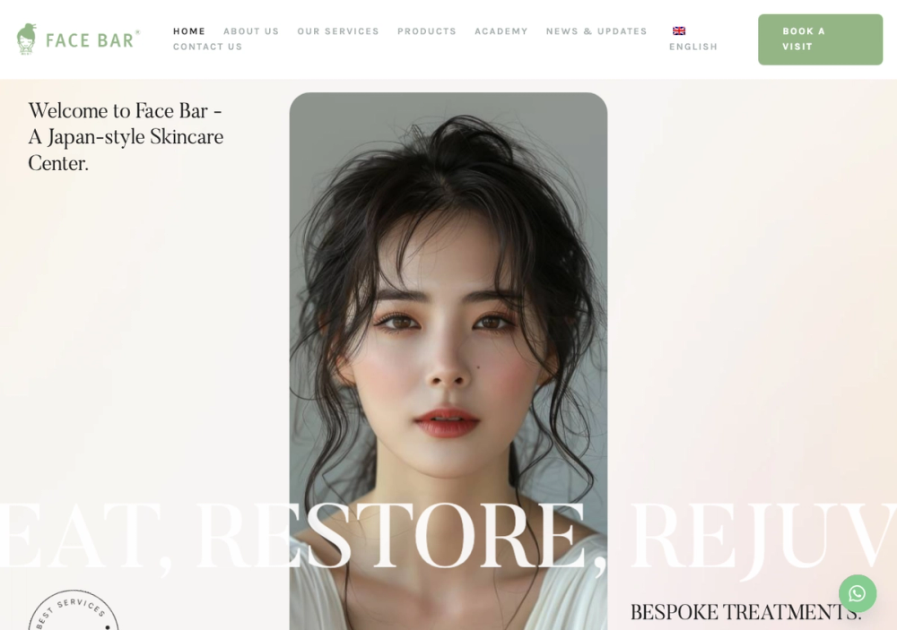 Face Bar（Mid Valley） 官网首页截图