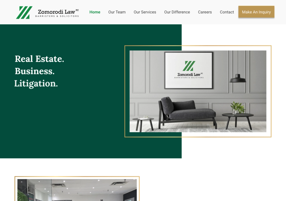Zomorodi Law PC - Real Estate, Corporate, and Estates Law 官网首页截图