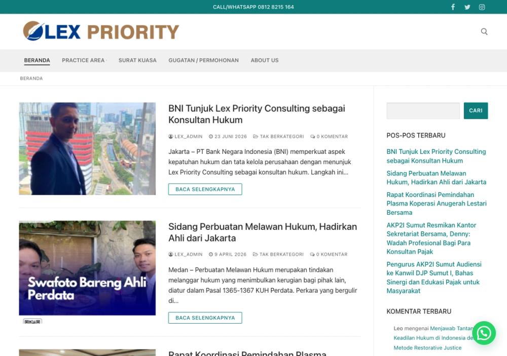 官网首页截图 · 2026-10-21 LEX PRIORITY LAW FIRM 官网首页截图