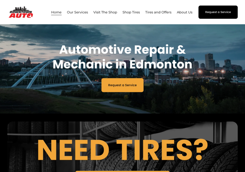 Downtown Auto Repair & Inspections & Tires 官网首页截图