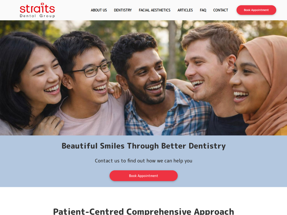 Straits Dental Group Orchard 官网首页截图