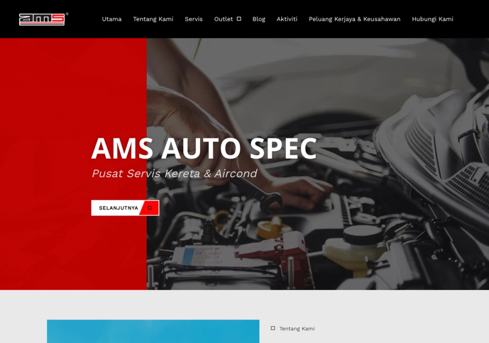 官网首页截图 · 2026-10-13 Ams Autospec Butterworth,Penang. 官网首页截图