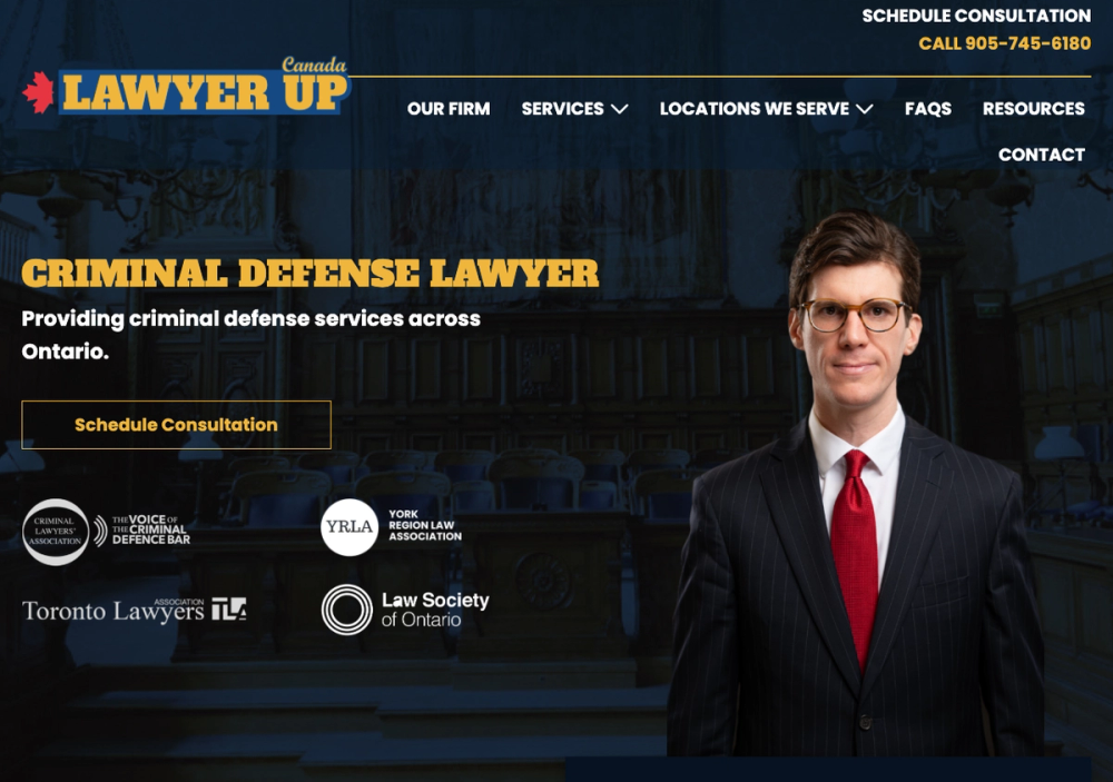 Lawyer UP Canada 官网首页截图