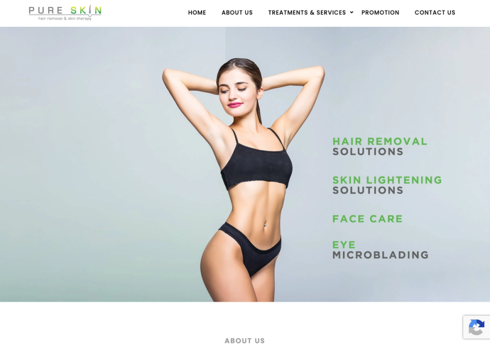 Pure Skin（Mid Valley） 官网首页截图