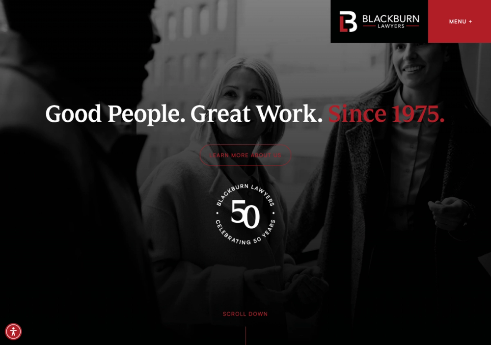 Blackburn Lawyers 官网首页截图