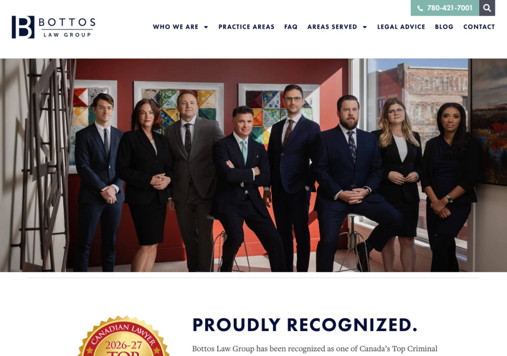 Bottos Law Group 官网首页截图