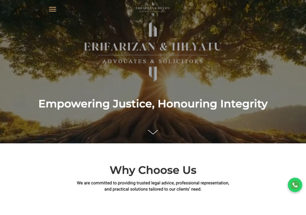 Messrs. Erifarizan & Hilyatu 官网首页截图