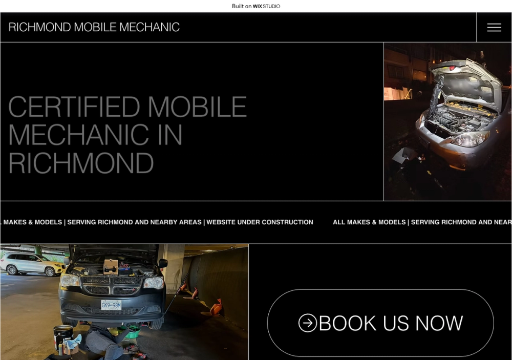 Richmond Mobile Mechanic 官网首页截图