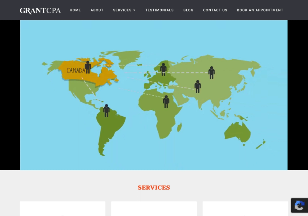 Grant Matossian, CGA, CFP 官网首页截图