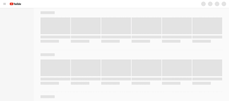 Youtube Loading Skeleton