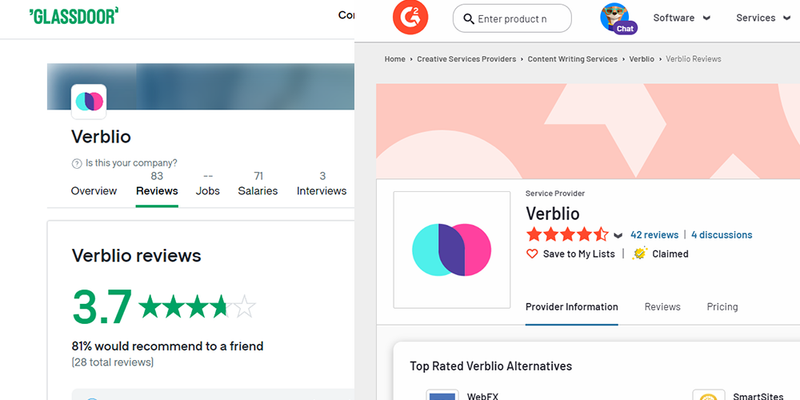 Verblio reviews