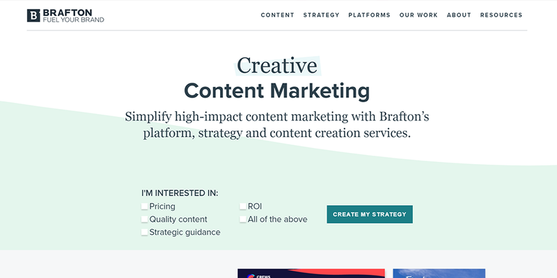 Brafton landing page