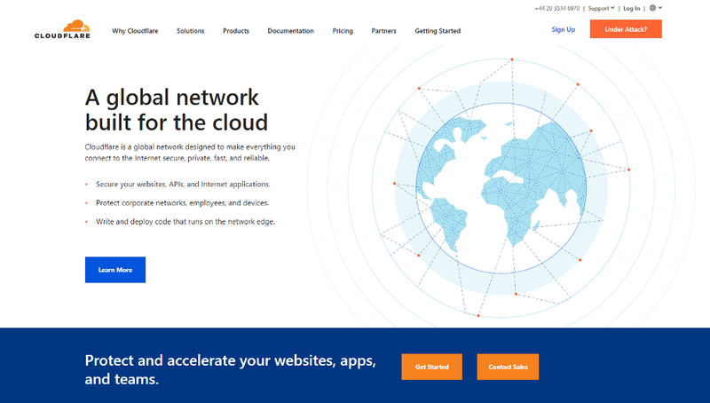 Cloudflare Website with CDN to improve web page speed