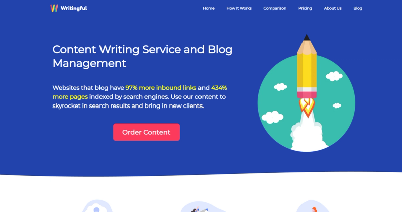 The landing page of Writingful.