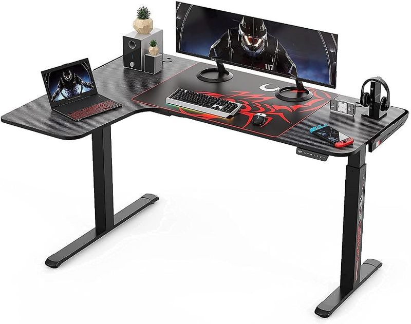 Adjustable corner desk gaming