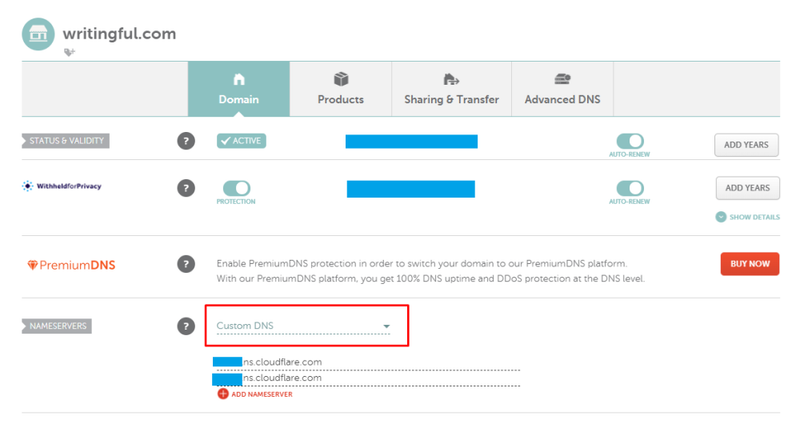 Using Namecheap to set up custom DNS to Cloudflare