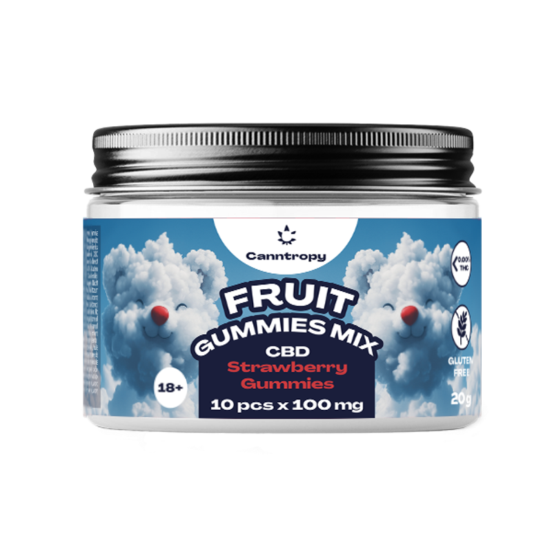 Canntropy 1000mg CBD tartalmú epres gumicukor