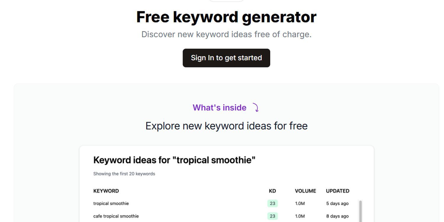 Free SEO Generator Tool