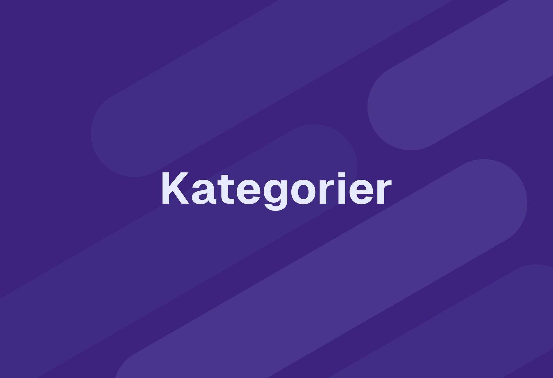 Hvordan bruke kategorier
