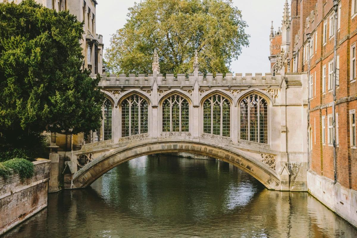 The Bridge of Sighs over the River Cam in Cambridge