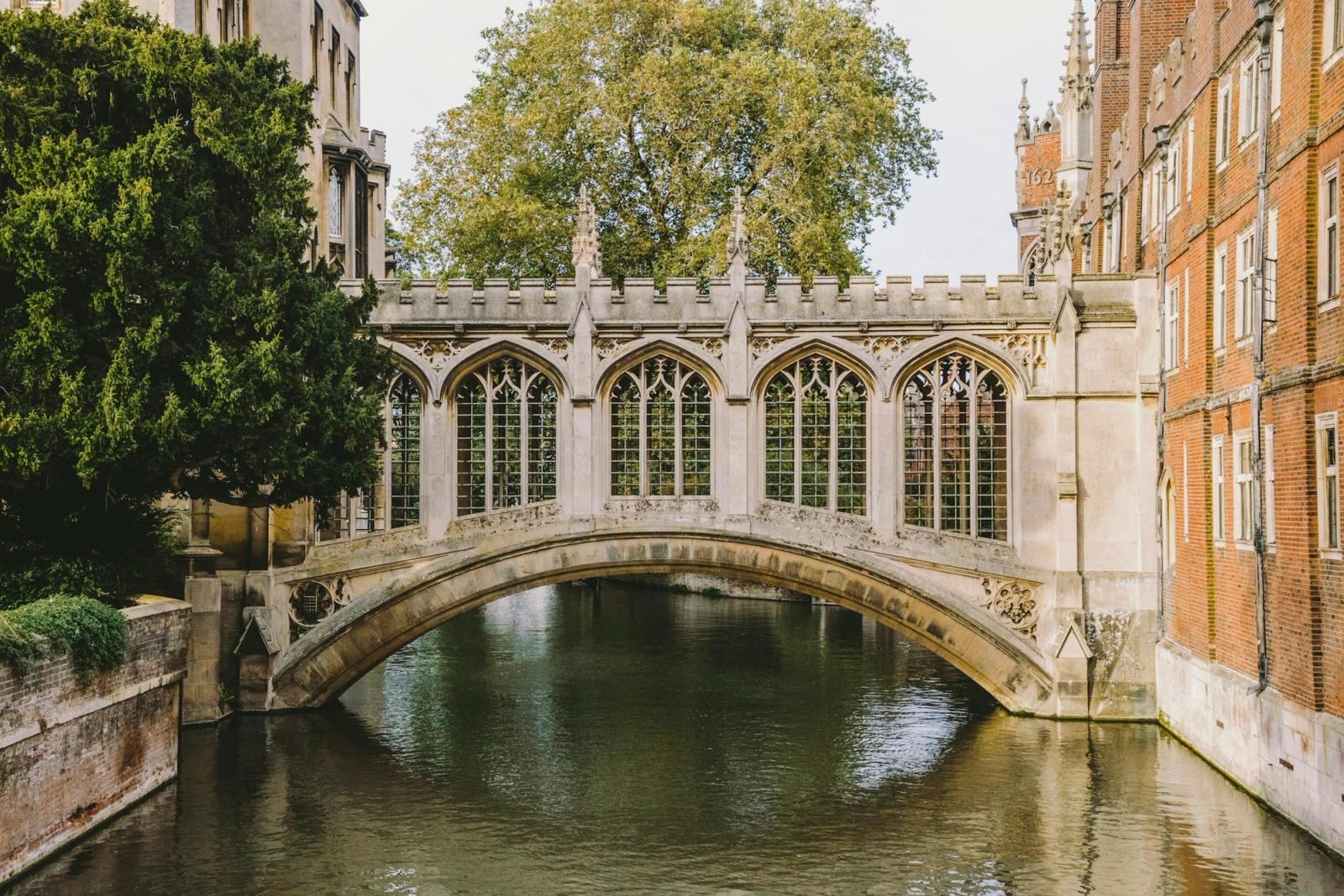 The Bridge of Sighs over the River Cam in Cambridge