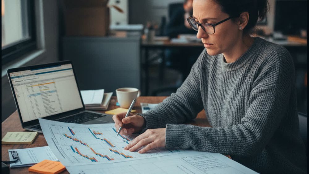 Project manager reviewing an ERP implementation timeline and budget