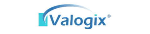 Valogix logo with blue swoosh arc over the company name on a white background