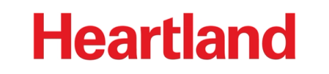 Red word “Heartland” in bold sans-serif font on a white background
