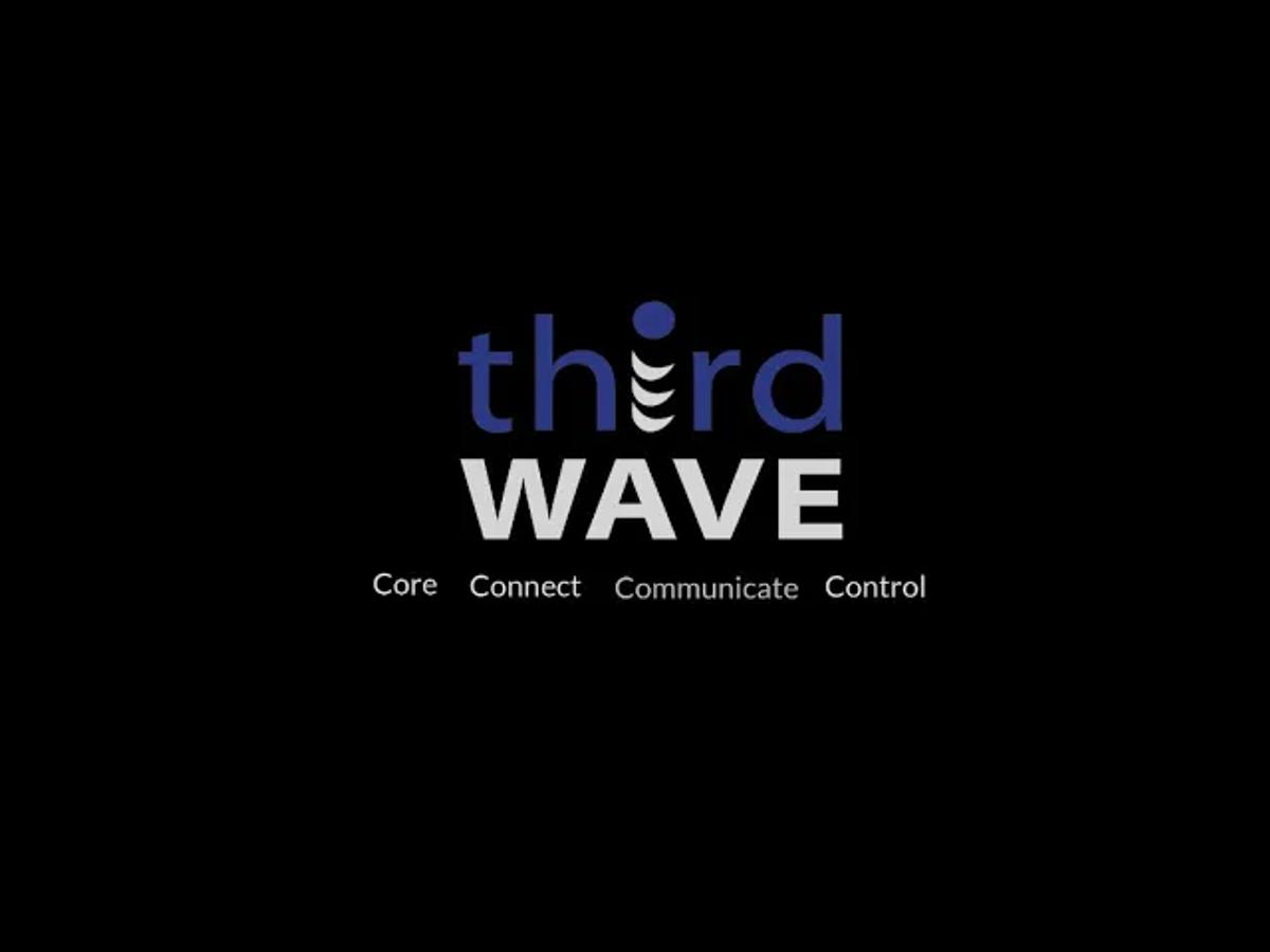 Logo reading “third WAVE” with wave icon in the I, and words Core, Connect, Communicate, Control below on black background