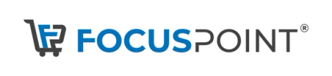 FOCUSPOINT logo with stylized shopping cart icon on the left and registered trademark symbol